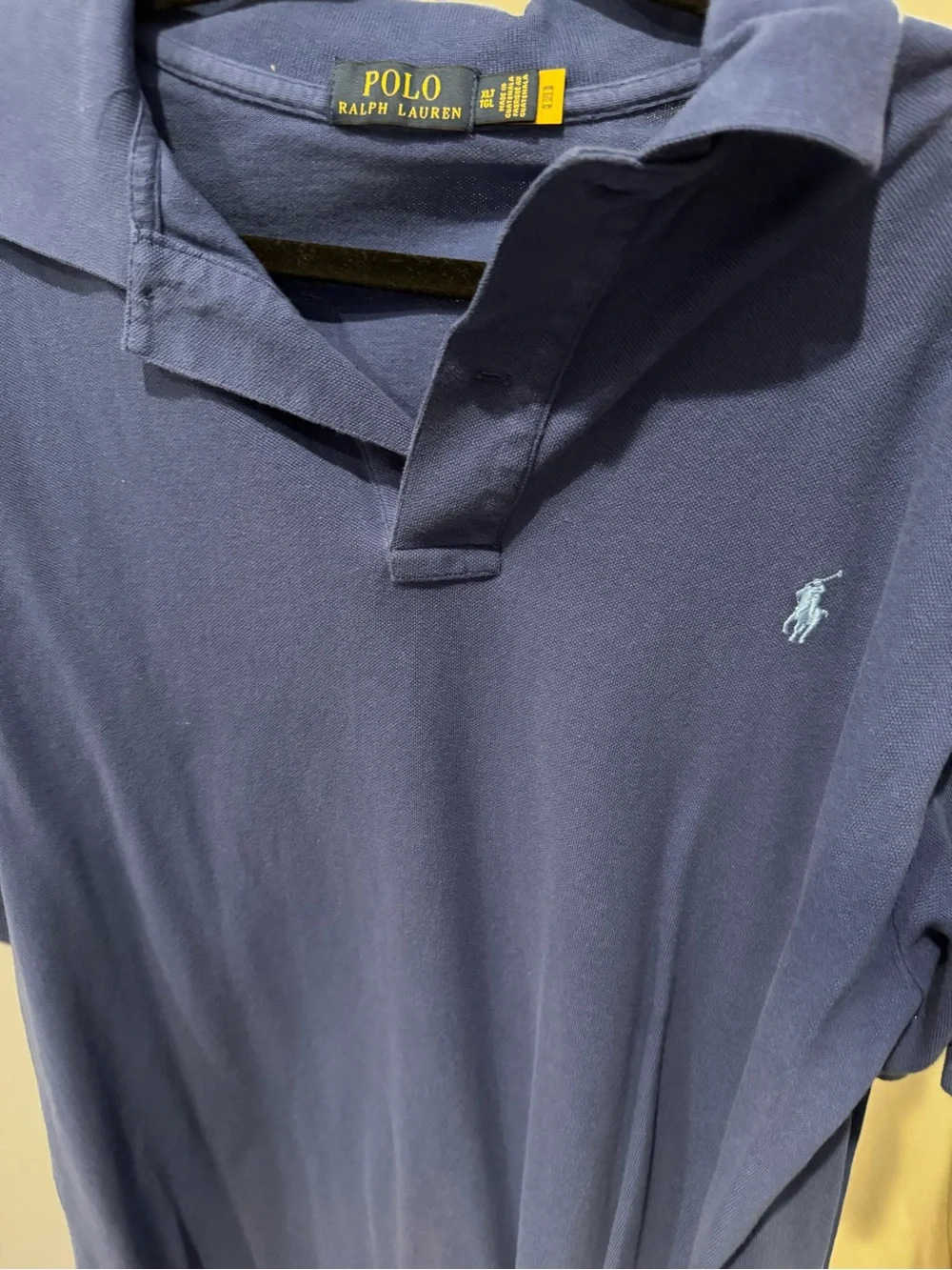 Ralph Lauren Polo Shirt in Navy with Light Blue Logo